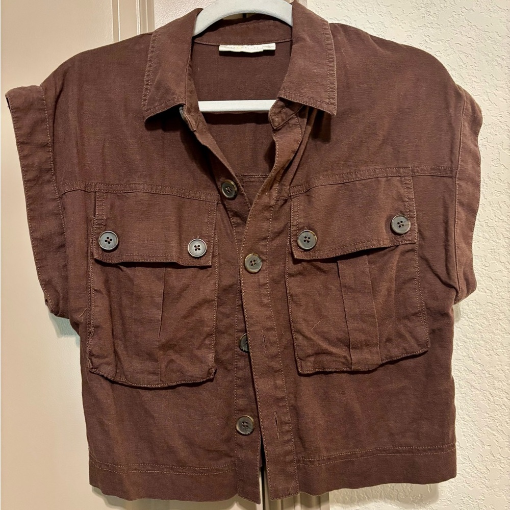 Cropped Linen Jacket